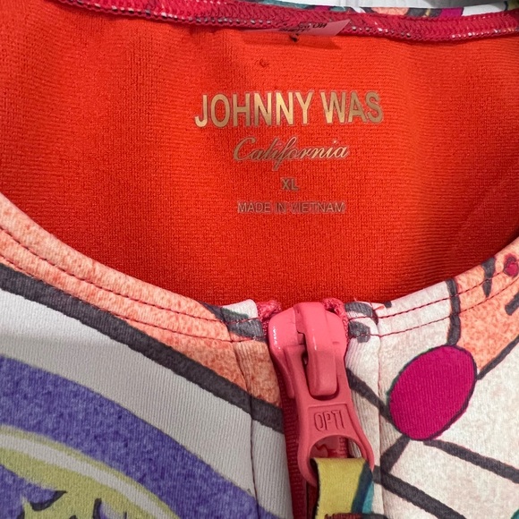 Johnny Was Boho Neoprene Zip Up Swimsuit One Piece XL - Picture 5 of 5